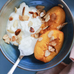 Recette pêches rôties sirop d'erable