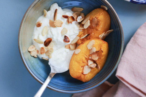 Recette pêches rôties sirop d'erable